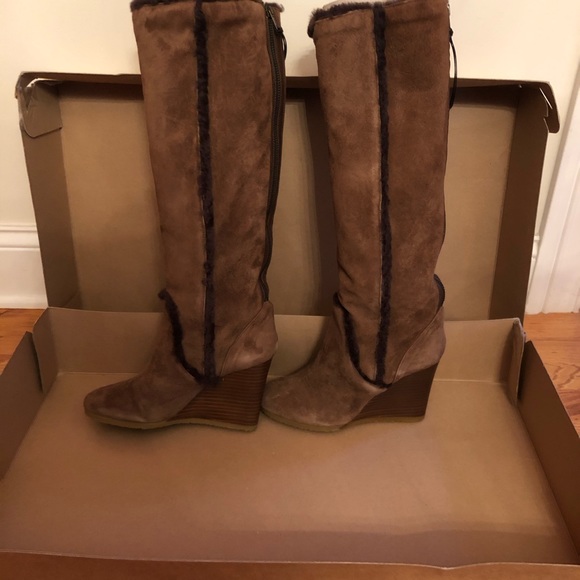 J Crew Charley Shearling Wedge Boots - Picture 4 of 11